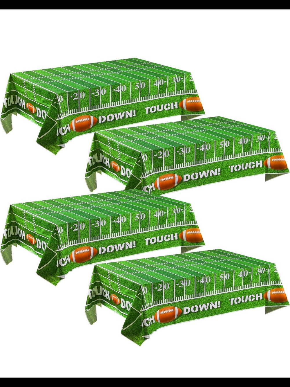 JOYIN 4 Pack Game Day Football Tablecloth Party Decorations Birthday 54x72